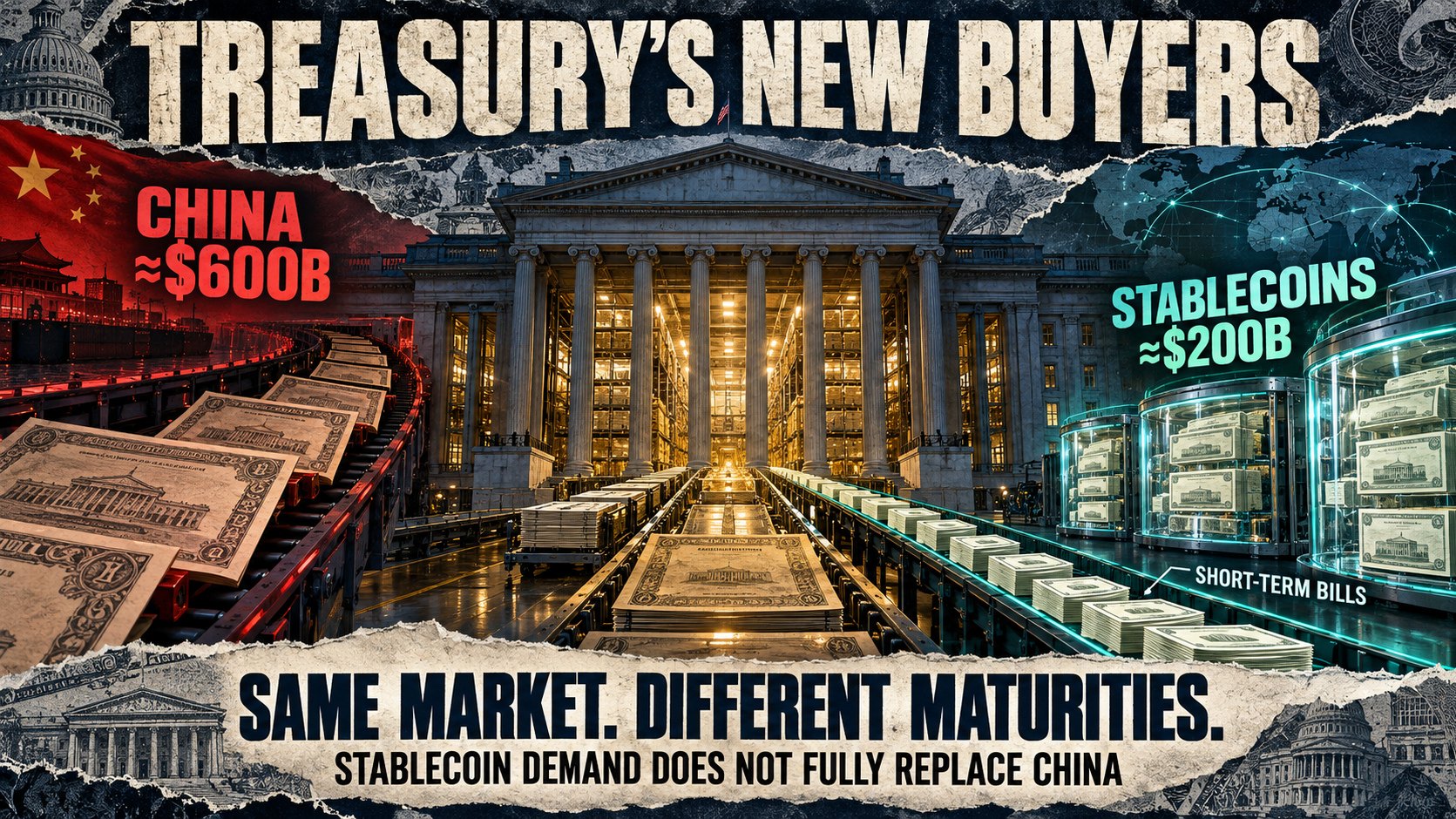 San Francisco Fed Raporu: Stablecoin İhraççıları Çin’in Azalan ABD Tahvil Talebinin %40’ını Karşıladı